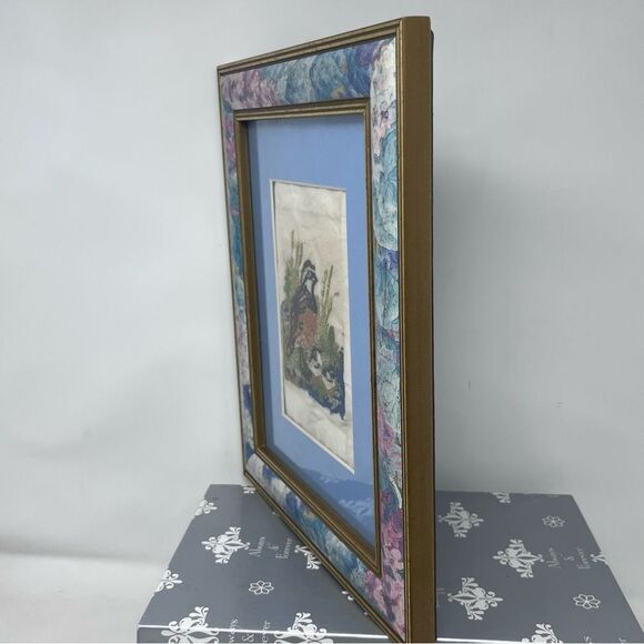 1973 Creative Crewel Mini Quails Erica Wilson  Columbia Minerva Framed Matted - Picture 4 of 7